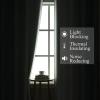 image:imageEstelar Textiler Stone Blue and Greyish White Blackout Curtains 84 Inches LongFull Room Darkening Grommet Curtains for BedroomThermal Insulated Ombre Blackout Drapes for Living Room52Wx84L2 Panels