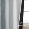 image:imageEstelar Textiler Stone Blue and Greyish White Blackout Curtains 84 Inches LongFull Room Darkening Grommet Curtains for BedroomThermal Insulated Ombre Blackout Drapes for Living Room52Wx84L2 Panels
