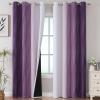 image:imageEstelar Textiler Purple and Greyish White Ombre Blackout Curtains 84 Inches Long Full Room Darkening Grommet Curtains for Bedroom Thermal Insulated Blackout Drapes for Living Room 52Wx84L 2 Panels