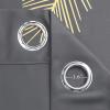 image:imageEstelar Textiler Blackout Curtains 72 inch Length 2 Panels Set Palm Tree and Wheat Pattern Grommet Curtains Light Blocking Thermal Insulated Window Blackout Drapes for Bedroom 52Wx72L Dark Grey