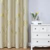 image:imageEstelar Textiler Blackout Curtains Palm Tree Leaf Curtains Energy Saving Curtains Room Darkening Window Curtain Drapes for Living Room 38Wx72L Beige 2 Drapes