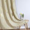 image:imageEstelar Textiler Blackout Curtains Palm Tree Leaf Curtains Energy Saving Curtains Room Darkening Window Curtain Drapes for Living Room 38Wx72L Beige 2 Drapes