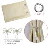 image:imageEstelar Textiler Blackout Curtains Palm Tree Leaf Curtains Energy Saving Curtains Room Darkening Window Curtain Drapes for Living Room 38Wx72L Beige 2 Drapes
