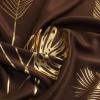 image:imageEstelar Textiler Brown Blackout Curtains for Living Room 84 Inch Length 2 Panels Set Gold Palm Leaves Printed Window Drapes Thermal Insulated Energy Saving Grommet Curtains for Bedroom 52Wx84L