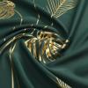image:imageEstelar Textiler Green Blackout Curtains for Bedroom 84 Inches Long Thermal Insulated Energy Saving Grommet Curtains for Living Room Gold Palm Leaves Printed Window Drapes 52Wx84L 2 Panels