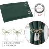 image:imageEstelar Textiler Green Blackout Curtains for Bedroom 84 Inches Long Thermal Insulated Energy Saving Grommet Curtains for Living Room Gold Palm Leaves Printed Window Drapes 52Wx84L 2 Panels