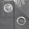 image:imageEstelar Textiler Window Curtain 2 Panels Blackout Thermal Insulated Light Blocking Silver Tropical Palm Blackout Curtains for Bedroom Living Room 52Wx96L Dark Grey 1 Pair