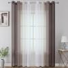 image:imageEstelar Textiler Grey and White Ombre Semi Sheer Curtains 84 Inch Length for Living RoomGray Gradient Light Filtering Window Grommet Curtains amp Drapes with Stripes Design for Bedroom52Wx84L2 PanelsBrown and White