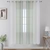 image:imageEstelar Textiler Grey and White Ombre Semi Sheer Curtains 84 Inch Length for Living RoomGray Gradient Light Filtering Window Grommet Curtains amp Drapes with Stripes Design for Bedroom52Wx84L2 PanelsSage Green and White
