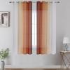 image:imageEstelar Textiler Grey and White Ombre Semi Sheer Curtains 84 Inch Length for Living RoomGray Gradient Light Filtering Window Grommet Curtains amp Drapes with Stripes Design for Bedroom52Wx84L2 PanelsBurnt Orange and White