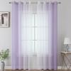 image:imageEstelar Textiler Grey and White Ombre Semi Sheer Curtains 84 Inch Length for Living RoomGray Gradient Light Filtering Window Grommet Curtains amp Drapes with Stripes Design for Bedroom52Wx84L2 PanelsLilac and White
