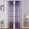 image:imageEstelar Textiler Grey and White Ombre Semi Sheer Curtains 84 Inch Length for Living RoomGray Gradient Light Filtering Window Grommet Curtains amp Drapes with Stripes Design for Bedroom52Wx84L2 PanelsPurple and White