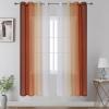 image:imageEstelar Textiler Grey and White Ombre Semi Sheer Curtains 84 Inch Length for Living RoomGray Gradient Light Filtering Window Grommet Curtains amp Drapes with Stripes Design for Bedroom52Wx84L2 PanelsBurnt Orange and White