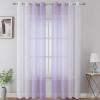 image:imageEstelar Textiler Grey and White Ombre Semi Sheer Curtains 84 Inch Length for Living RoomGray Gradient Light Filtering Window Grommet Curtains amp Drapes with Stripes Design for Bedroom52Wx84L2 PanelsLilac and White