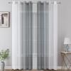 image:imageEstelar Textiler Grey and White Ombre Semi Sheer Curtains 84 Inch Length for Living RoomGray Gradient Light Filtering Window Grommet Curtains amp Drapes with Stripes Design for Bedroom52Wx84L2 PanelsGrey and White