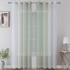 image:imageEstelar Textiler Grey and White Ombre Semi Sheer Curtains 84 Inch Length for Living RoomGray Gradient Light Filtering Window Grommet Curtains amp Drapes with Stripes Design for Bedroom52Wx84L2 PanelsSage Green and White
