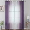 image:imageEstelar Textiler Grey and White Ombre Semi Sheer Curtains 84 Inch Length for Living RoomGray Gradient Light Filtering Window Grommet Curtains amp Drapes with Stripes Design for Bedroom52Wx84L2 PanelsPurple and White