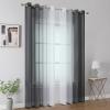 image:imageEstelar Textiler Grey and White Ombre Semi Sheer Curtains 84 Inch Length for Living RoomGray Gradient Light Filtering Window Grommet Curtains amp Drapes with Stripes Design for Bedroom52Wx84L2 PanelsBlack and White