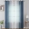 image:imageEstelar Textiler Grey and White Ombre Semi Sheer Curtains 84 Inch Length for Living RoomGray Gradient Light Filtering Window Grommet Curtains amp Drapes with Stripes Design for Bedroom52Wx84L2 PanelsNavy Blue and White