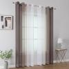 image:imageEstelar Textiler Grey and White Ombre Semi Sheer Curtains 84 Inch Length for Living RoomGray Gradient Light Filtering Window Grommet Curtains amp Drapes with Stripes Design for Bedroom52Wx84L2 PanelsBrown and White