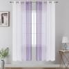 image:imageEstelar Textiler Grey and White Ombre Semi Sheer Curtains 84 Inch Length for Living RoomGray Gradient Light Filtering Window Grommet Curtains amp Drapes with Stripes Design for Bedroom52Wx84L2 PanelsLilac and White