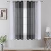image:imageEstelar Textiler Grey and White Ombre Semi Sheer Curtains 84 Inch Length for Living RoomGray Gradient Light Filtering Window Grommet Curtains amp Drapes with Stripes Design for Bedroom52Wx84L2 PanelsBlack and White