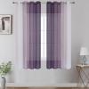 image:imageEstelar Textiler Grey and White Ombre Semi Sheer Curtains 84 Inch Length for Living RoomGray Gradient Light Filtering Window Grommet Curtains amp Drapes with Stripes Design for Bedroom52Wx84L2 PanelsPurple and White