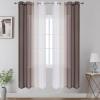 image:imageEstelar Textiler Grey and White Ombre Semi Sheer Curtains 84 Inch Length for Living RoomGray Gradient Light Filtering Window Grommet Curtains amp Drapes with Stripes Design for Bedroom52Wx84L2 PanelsBrown and White