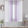 image:imageEstelar Textiler Grey and White Ombre Semi Sheer Curtains 84 Inch Length for Living RoomGray Gradient Light Filtering Window Grommet Curtains amp Drapes with Stripes Design for Bedroom52Wx84L2 PanelsLilac and White