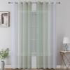 image:imageEstelar Textiler Grey and White Ombre Semi Sheer Curtains 84 Inch Length for Living RoomGray Gradient Light Filtering Window Grommet Curtains amp Drapes with Stripes Design for Bedroom52Wx84L2 PanelsSage Green and White