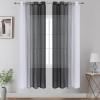 image:imageEstelar Textiler Grey and White Ombre Semi Sheer Curtains 84 Inch Length for Living RoomGray Gradient Light Filtering Window Grommet Curtains amp Drapes with Stripes Design for Bedroom52Wx84L2 PanelsBlack and White