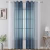 image:imageEstelar Textiler Grey and White Ombre Semi Sheer Curtains 84 Inch Length for Living RoomGray Gradient Light Filtering Window Grommet Curtains amp Drapes with Stripes Design for Bedroom52Wx84L2 PanelsNavy Blue and White