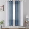 image:imageEstelar Textiler Grey and White Ombre Semi Sheer Curtains 84 Inch Length for Living RoomGray Gradient Light Filtering Window Grommet Curtains amp Drapes with Stripes Design for Bedroom52Wx84L2 PanelsNavy Blue and White