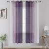 image:imageEstelar Textiler Grey and White Ombre Semi Sheer Curtains 84 Inch Length for Living RoomGray Gradient Light Filtering Window Grommet Curtains amp Drapes with Stripes Design for Bedroom52Wx84L2 PanelsPurple and White