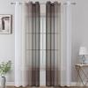 image:imageEstelar Textiler Grey and White Ombre Semi Sheer Curtains 84 Inch Length for Living RoomGray Gradient Light Filtering Window Grommet Curtains amp Drapes with Stripes Design for Bedroom52Wx84L2 PanelsBrown and White