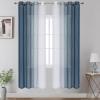 image:imageEstelar Textiler Grey and White Ombre Semi Sheer Curtains 84 Inch Length for Living RoomGray Gradient Light Filtering Window Grommet Curtains amp Drapes with Stripes Design for Bedroom52Wx84L2 PanelsNavy Blue and White