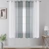 image:imageEstelar Textiler Grey and White Ombre Semi Sheer Curtains 84 Inch Length for Living RoomGray Gradient Light Filtering Window Grommet Curtains amp Drapes with Stripes Design for Bedroom52Wx84L2 PanelsGrey and White