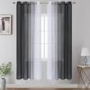 image:imageEstelar Textiler Grey and White Ombre Semi Sheer Curtains 84 Inch Length for Living RoomGray Gradient Light Filtering Window Grommet Curtains amp Drapes with Stripes Design for Bedroom52Wx84L2 PanelsBlack and White
