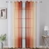 image:imageEstelar Textiler Grey and White Ombre Semi Sheer Curtains 84 Inch Length for Living RoomGray Gradient Light Filtering Window Grommet Curtains amp Drapes with Stripes Design for Bedroom52Wx84L2 PanelsBurnt Orange and White