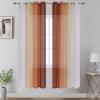image:imageEstelar Textiler Grey and White Ombre Semi Sheer Curtains 84 Inch Length for Living RoomGray Gradient Light Filtering Window Grommet Curtains amp Drapes with Stripes Design for Bedroom52Wx84L2 PanelsBurnt Orange and White
