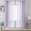 image:imageEstelar Textiler Grey and White Ombre Semi Sheer Curtains 84 Inch Length for Living RoomGray Gradient Light Filtering Window Grommet Curtains amp Drapes with Stripes Design for Bedroom52Wx84L2 PanelsLilac and White
