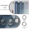 image:imageEstelar Textiler Grey and White Ombre Semi Sheer Curtains 84 Inch Length for Living RoomGray Gradient Light Filtering Window Grommet Curtains amp Drapes with Stripes Design for Bedroom52Wx84L2 PanelsNavy Blue and White