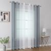 image:imageEstelar Textiler Grey and White Ombre Semi Sheer Curtains 84 Inch Length for Living RoomGray Gradient Light Filtering Window Grommet Curtains amp Drapes with Stripes Design for Bedroom52Wx84L2 PanelsGrey and White