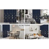 image:imageEstelar Textiler Navy Blue Blackout Curtain Extra Wide for Sliding Door 120W x 84L Inch Thermal Insulated Window Curtain with Elegant Gold Palm Tree for Dining Room 10ft Wide x7ft Long 1 Panel