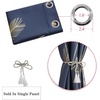 image:imageEstelar Textiler Navy Blue Blackout Curtain Extra Wide for Sliding Door 120W x 84L Inch Thermal Insulated Window Curtain with Elegant Gold Palm Tree for Dining Room 10ft Wide x7ft Long 1 Panel