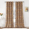 image:imageEstelar Textiler Black Boho Floral Printed Curtains 84 inches Long 2 Panels for BedroomBlack Out Curtains Grommet Thermal Insulated Room Darkening Window Drapes for Living Room Nursery52Wx84LVelvet Mustard Yellow