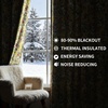 image:imageEstelar Textiler Black Boho Floral Printed Curtains 84 inches Long 2 Panels for BedroomBlack Out Curtains Grommet Thermal Insulated Room Darkening Window Drapes for Living Room Nursery52Wx84LVelvet Mustard Yellow