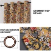 image:imageEstelar Textiler Black Boho Floral Printed Curtains 84 inches Long 2 Panels for BedroomBlack Out Curtains Grommet Thermal Insulated Room Darkening Window Drapes for Living Room Nursery52Wx84LVelvet Mustard Yellow