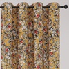 image:imageEstelar Textiler Black Boho Floral Printed Curtains 84 inches Long 2 Panels for BedroomBlack Out Curtains Grommet Thermal Insulated Room Darkening Window Drapes for Living Room Nursery52Wx84LVelvet Mustard Yellow