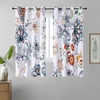 image:imageEstelar Textiler Black Boho Floral Printed Curtains 84 inches Long 2 Panels for BedroomBlack Out Curtains Grommet Thermal Insulated Room Darkening Window Drapes for Living Room Nursery52Wx84LWhite Blue Floral